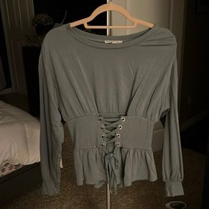 Teal blue express sweater